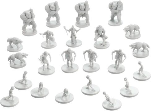 Master's Minions: Raiders of The Wilderland Tabletop Miniatures - 23 HD Unpainted Mini Figures - 25mm DND, Pathfinder, Fantasy RPG Bulk Minis - Unique Monsters + More from The 5e Starter Set Campaign in Kuwait