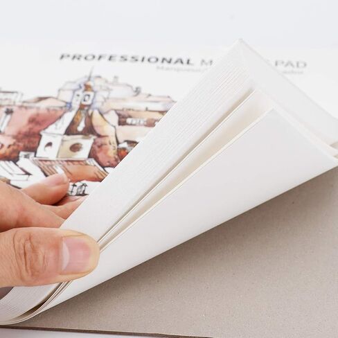 Bachmore Bleedproof Marker Paper Pad - 9"X12"- Premium White 80lb/120g, 60 Sheets Semi Translucent for Pen, Pencil or Marker, Fold Over,Copic Paper in Kuwait