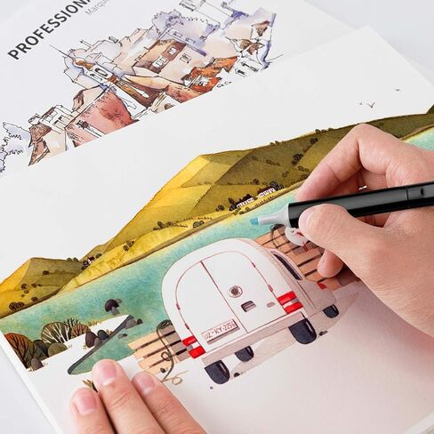 Bachmore Bleedproof Marker Paper Pad - 9"X12"- Premium White 80lb/120g, 60 Sheets Semi Translucent for Pen, Pencil or Marker, Fold Over,Copic Paper in Kuwait