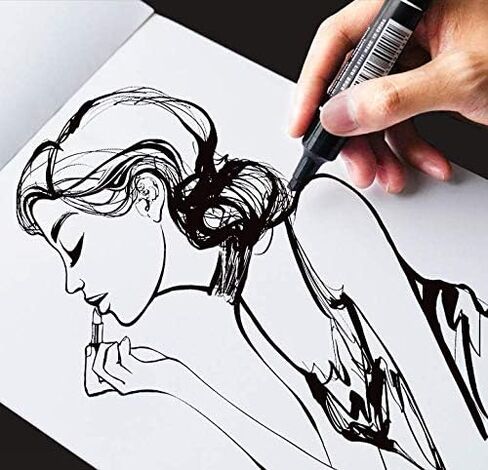 Bachmore Bleedproof Marker Paper Pad - 9"X12"- Premium White 80lb/120g, 60 Sheets Semi Translucent for Pen, Pencil or Marker, Fold Over,Copic Paper in Kuwait