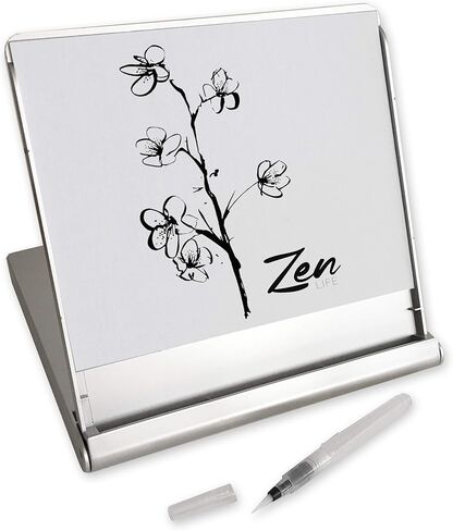 Zen Artist Board, Fusion, Paint with Water Relaxation Meditation Art, Relieve Stress, Small Travel Size Magic Drawing Watercolor with Brush in Kuwait