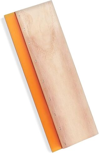 Screen Printing Squeegee, 75 Durometer Wooden Scraper Rubberwood Silk Print, for Printmaking Print Ink Machine 11.8 inch in Kuwait