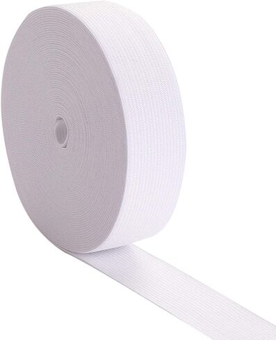 MYUREN 1 Inch by 20 Yard Black Heavy Stretch High Elasticity Elastic Spool Knit Elastic Bands for Sewing in Kuwait