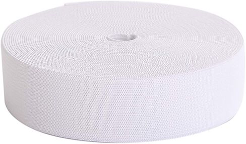 MYUREN 1 Inch by 20 Yard Black Heavy Stretch High Elasticity Elastic Spool Knit Elastic Bands for Sewing in Kuwait