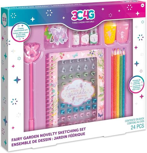 Make It Real 3C4G: Fairy Garden Novelty Sketching Set - 24 pcs, Create Crafts & 3D Artworks, Mixed Media Set, Tweens, Girls & Kids Ages 8+, Three Cheers for Girls in Saudi Arabia
