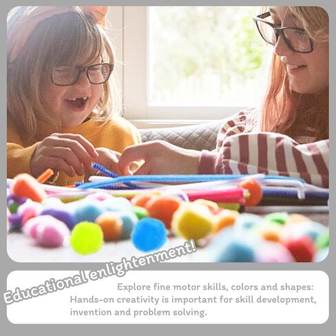 LOKUNN 1 Inch Pom Poms, 60 Pcs Red Craft Pom Poms 24 Pcs Googly Eyes in Kuwait
