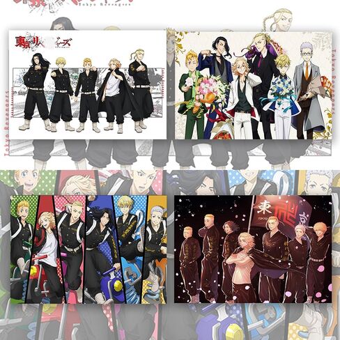 ملصق MiodiyaArt Anime Bleach 8 قطع (مع 50 قطعة من ملصقات الرسوم المتحركة) مقاس 16.5 × 11.5 بوصة لتزيين الحائط ملصقات فنية عالية الدقة للمعجبين in Saudi Arabia