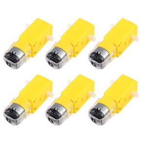 8PCS DC Electric Gear Motor TT DC 3V-6V Prewired Gear Motor Dual Shaft Intelligent Car Chassis with 2Pin Male Connector Wire 1:48 for Arduino Smart RC Car Robot Toys DIY Kit