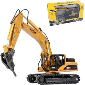 Gemini&Genius Drill Excavator Construction Site Vehicle Toys 1:50 Scale Diecast Digger and Driller Engineering Dump Truck Collectible Toys for Kids and Decoration for House (Demolition Machine)