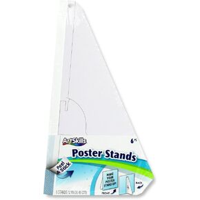 ArtSkills PA-1260 12" White Easel Back Poster Stands, Convenient Peel and Stick, 6-Pack, 12 Inch in Saudi Arabia
