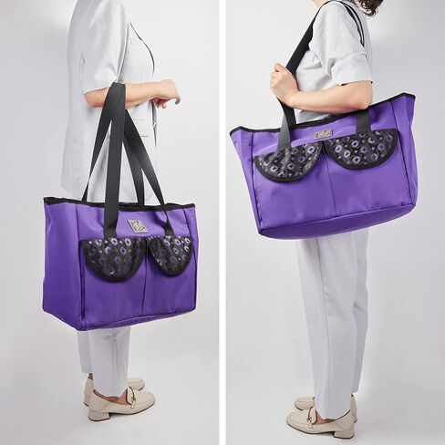 باتل فريست حقيبة حمل ماكينة الخياطة مع 3 جيوب تخزين، حقائب تسوق قابلة للطي للبقالة، حقيبة كبيرة توت للنساء in Kuwait