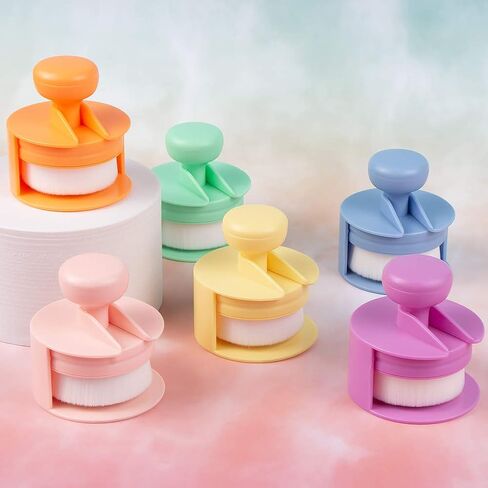 6Pcs Flat Ink Blending Brushes Set, Soft Bristle Craft Tool Width-2 inches in Kuwait