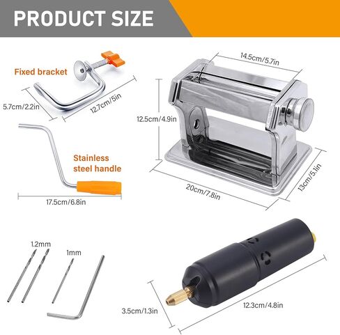 Polymer Clay Press Machine, Polymer Clay Roller Machine Set Includes Craft Clay Mixers Machine, 139PCS Cutter Clay Earring and USB Electric Mini Portable Handheld Drill Kit for DIY Craft Projects in Kuwait