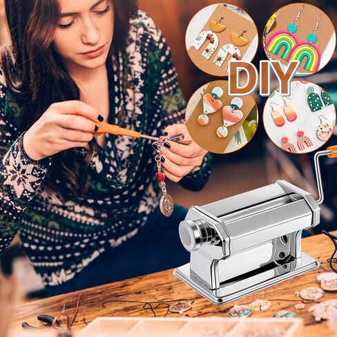 Polymer Clay Press Machine, Polymer Clay Roller Machine Set Includes Craft Clay Mixers Machine, 139PCS Cutter Clay Earring and USB Electric Mini Portable Handheld Drill Kit for DIY Craft Projects in Kuwait