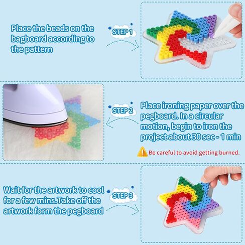 Fuse Beads Kit, 12000 PCs 5mm 48 Colors Fuse Beads Set for Kids Arts and Crafts, Christmas Birthday Gift Crafts for Boys Girls Age 5 6 7 8 9 10 Year Old in Kuwait