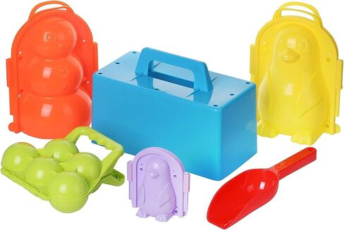 6 قطع من أدوات صنع كرات الرمل، مجموعة ساندمان، صانع قرميد البطريق والقلعة، ألعاب قوالب كرات الرمل الصيفية الممتعة للأطفال، قوالب الثلج للخارج، كرات الثلج، هدية الشتاء، هدية عيد الميلاد، رجل الثلج in Kuwait