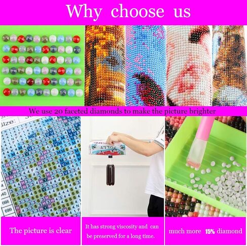 eniref 5d Diamond Painting,Diamond Art Kits for Adults Colorful Eyes DIY Rhinestones Home Wall Decoration Paint by Numbers Gem Art Crafts for Kids Adults Children(Canvas Size: 11.8 X 15.75 in in Kuwait