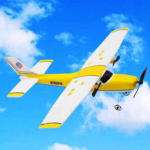 طائرة RC | طائرة بالتحكم عن بعد جاهزة للطيران | طائرة RC بقناتين مع جيرو | طائرة تحكم عن بعد سهلة الطيران للأطفال والأولاد والبالغين المبتدئين in Kuwait