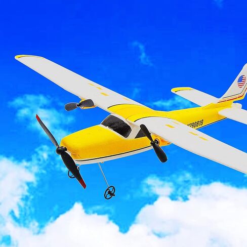 طائرة RC | طائرة بالتحكم عن بعد جاهزة للطيران | طائرة RC بقناتين مع جيرو | طائرة تحكم عن بعد سهلة الطيران للأطفال والأولاد والبالغين المبتدئين in Kuwait