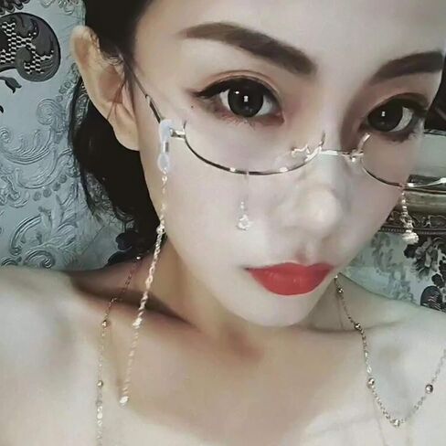 موصل سلسلة النظارات من aylifu، 40 قطعة من سلسلة النظارات القابلة للتعديل تنتهي حلقات سلسلة حامل حزام مطاطي لسلسلة النظارات الشمسية، 4 ألوان in Kuwait