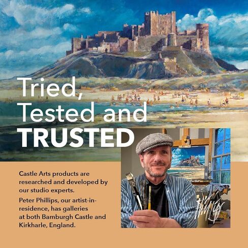 Castle Art Supplies 24 x 12ml Oil Paint Set | Great Value Set for Adult Artists, Beginners and Advanced | Vibrant Variety of Smooth-to-use Colors | In Impressive Presentation Box With Tutorial in Saudi Arabia