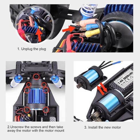 HAIBOXING 1/12TH Scale RC Cars Spare Parts Brushless Motor with Brushless Motor Pinion Apply to 903A(90209&90212) in Saudi Arabia