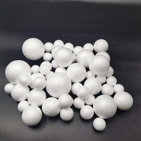 FFchuanhe 50pcs Foam Balls for Crafts DIY Styrofoam Round Balls 1-2.4in in Saudi Arabia