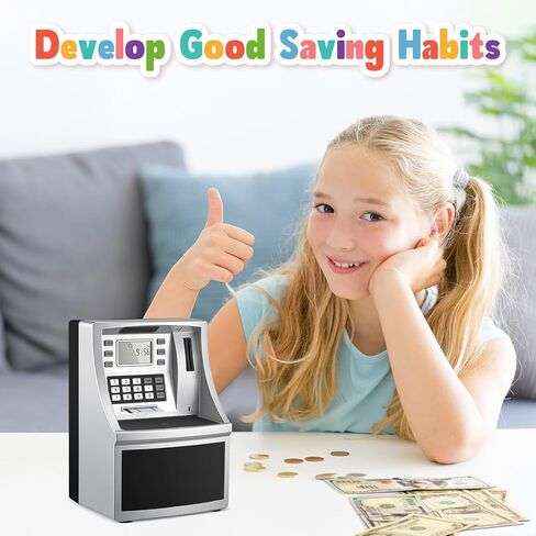 ARTISHION Piggy Banks، صندوق نقود خنزير بلاستيكي لطيف للفتيات والفتيان، هدايا ممتعة لبنك العملات المعدنية البلاستيكية غير القابلة للكسر لأعياد الميلاد والكريسماس وحفلات استقبال الطفل in Kuwait