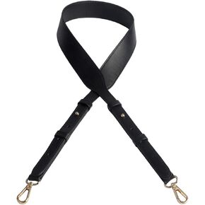 Beaulegan Wide Purse Strap Replacement - Microfiber Leather - 51 Inch Long Adjustable for Crossbody Shoulder Bag, Snakeskin/Gold