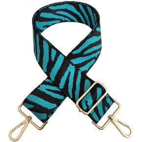 LOHGOU Wide Purse Bag Strap Replacement Zebra Pattern Adjustable Crossbody Handbag Purse Strap Handbag Strap Extender (Purple)