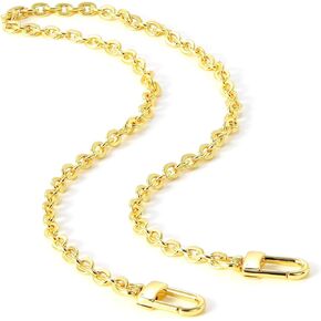 jiesinlov Purse Chain Strap for Handbag Gold Chains Shoulder Bag Strap Replacement,with Metal Buckles (B 23.6in)