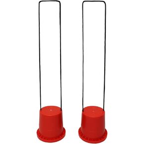 Get Out! Walking Bucket Stilts 2 Pack (Pair) Red Stepper Balance Bucket Shoe Stilts Toy, Cup Walkers Can Stomper Cups