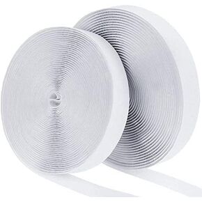 16.5Ft x 1 Inch Self Adhesive Strips, Heavy Duty Strong Back Sticky Fastening Tape,Nylon Fabric Fastener Mounting Tapes for Sewing, Crafting,DIY- Indoor or Outdoor Use (White) in Saudi Arabia
