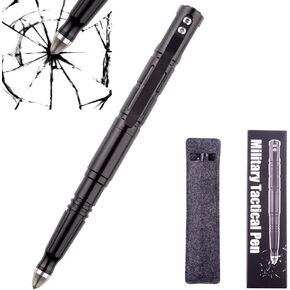 قلم يوجلوري التكتيكي قابل لإعادة التعبئة باللون الأسود، دفاع عن النفس مع كاسر زجاجي للطوارئ للنساء والرجال، حقيبة وصندوق مجاني (أخضر نعناعي) in Kuwait