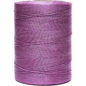 Waxed Thread,852Yds 150D 0.8mm Flat Polyester Wax Thread for Hand Sewing Leather Craft DIY Projects Shoes Repair Book Binding(Black) in Kuwait