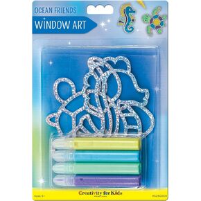 Creativity for Kids Window Art Project: Ocean Friends - Create Your Own Window Art, Under The Sea Suncatcher Kit