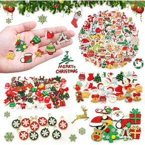 Tazimi 150 قطعة عيد الميلاد سحر عيد الميلاد الراتنج الديكور الحرف ندفة الثلج سانتا كلوز ملصق الديكور DIY سجل القصاصات لمستلزمات تزيين عيد الميلاد in Kuwait