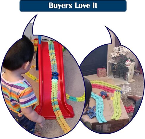 مسارات سيارات سباق الديناصورات ذات فتحة سباق مرنة، مسار سحري للسيارة مع أضواء LED مضادة للجاذبية بطرق مختلفة للأطفال الصغار في مرحلة ما قبل المدرسة (184 قطعة) in Kuwait