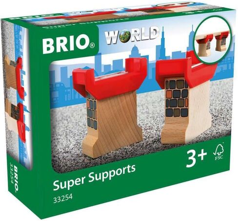 Brio World 33254 - Super Supports - 2 Piece Wooden Railway Set Train Accessory for Kids Ages 3 and Up in Saudi Arabia