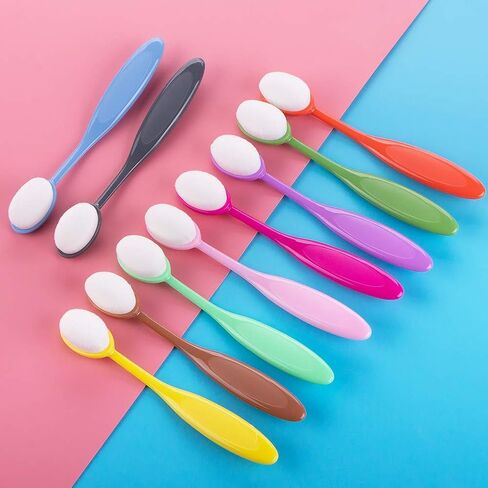 مجموعة فرش مزج الحبر الحرفي من 10 قطع ملونة متعددة الاستخدامات ومقابض مرمزة بالألوان (مجموعتان رينبو 4) in Kuwait