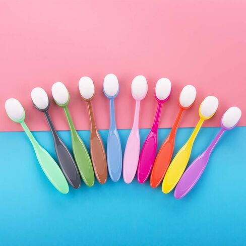 مجموعة فرش مزج الحبر الحرفي من 10 قطع ملونة متعددة الاستخدامات ومقابض مرمزة بالألوان (مجموعتان رينبو 4) in Kuwait