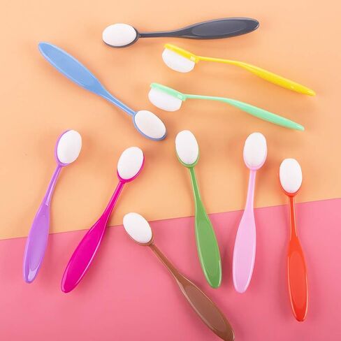 مجموعة فرش مزج الحبر الحرفي من 10 قطع ملونة متعددة الاستخدامات ومقابض مرمزة بالألوان (مجموعتان رينبو 4) in Kuwait