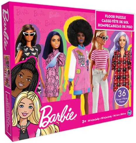 Barbie Floor Puzzle for Kids, Girls - Bundle with 36 Pc Barbie and Friends Floor Puzzle Plus Stickers (Barbie Toys and Games for Toddlers) in Kuwait