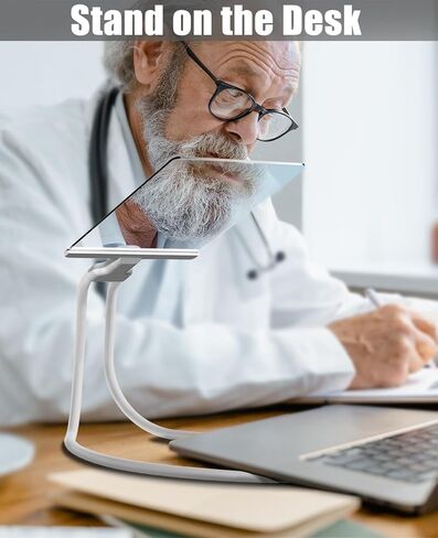 Magnifying Glass for Reading 5X Hands Free 5.3''x 8.7'' Magnifier Neckwear Large Full Page View, for Seniors, Men and Women, Magnifying Lens for Sewing Cross Stitch Needlepoint Jewelry Coins(White) in Kuwait