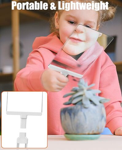 Magnifying Glass for Reading 5X Hands Free 5.3''x 8.7'' Magnifier Neckwear Large Full Page View, for Seniors, Men and Women, Magnifying Lens for Sewing Cross Stitch Needlepoint Jewelry Coins(White) in Kuwait