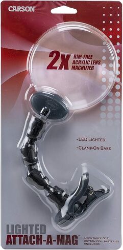 Carson BoaMag 2.5x LED Lighted Flexible Neck Magnifier and Flashlight (SM-22) in Saudi Arabia