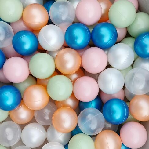 Ball Pit Balls,100pcs Plastic Balls for Ball Pit with 6 Colors 2.16" Phthalate BPA Free Pit Balls for Babies Kids in Saudi Arabia