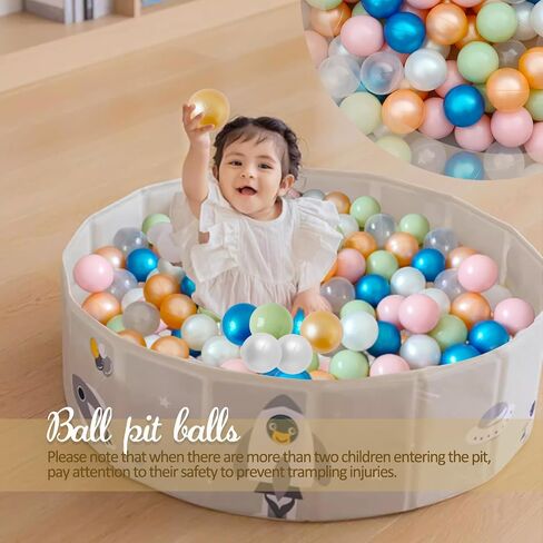 Ball Pit Balls,100pcs Plastic Balls for Ball Pit with 6 Colors 2.16" Phthalate BPA Free Pit Balls for Babies Kids in Saudi Arabia