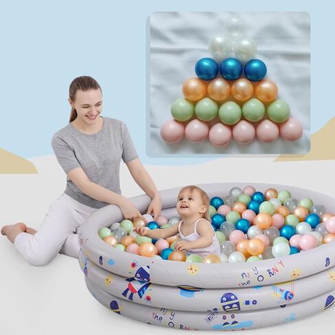 Ball Pit Balls,100pcs Plastic Balls for Ball Pit with 6 Colors 2.16" Phthalate BPA Free Pit Balls for Babies Kids in Saudi Arabia
