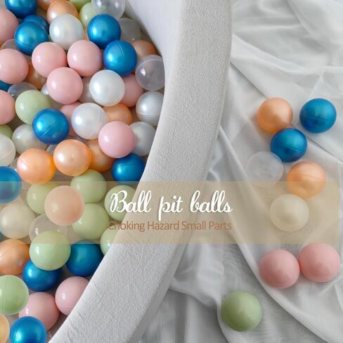 Ball Pit Balls,100pcs Plastic Balls for Ball Pit with 6 Colors 2.16" Phthalate BPA Free Pit Balls for Babies Kids in Saudi Arabia